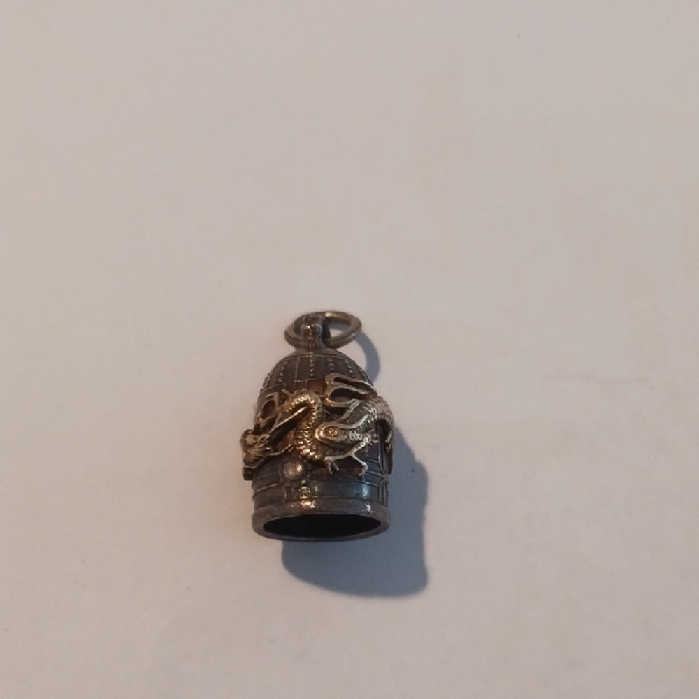 Silver and Gold Dragon Pendant